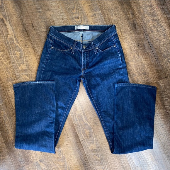 HABITUAL FOR TORY BY TRB DARK WASHED BOOT CUT LOW RISE SEXY JEANS SIZE 26 - Picture 5 of 10